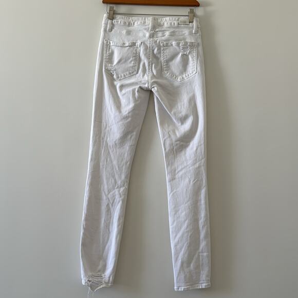 Paige Skyline Ankle Peg Skinny Jeans White Size 26 - Picture 5 of 7